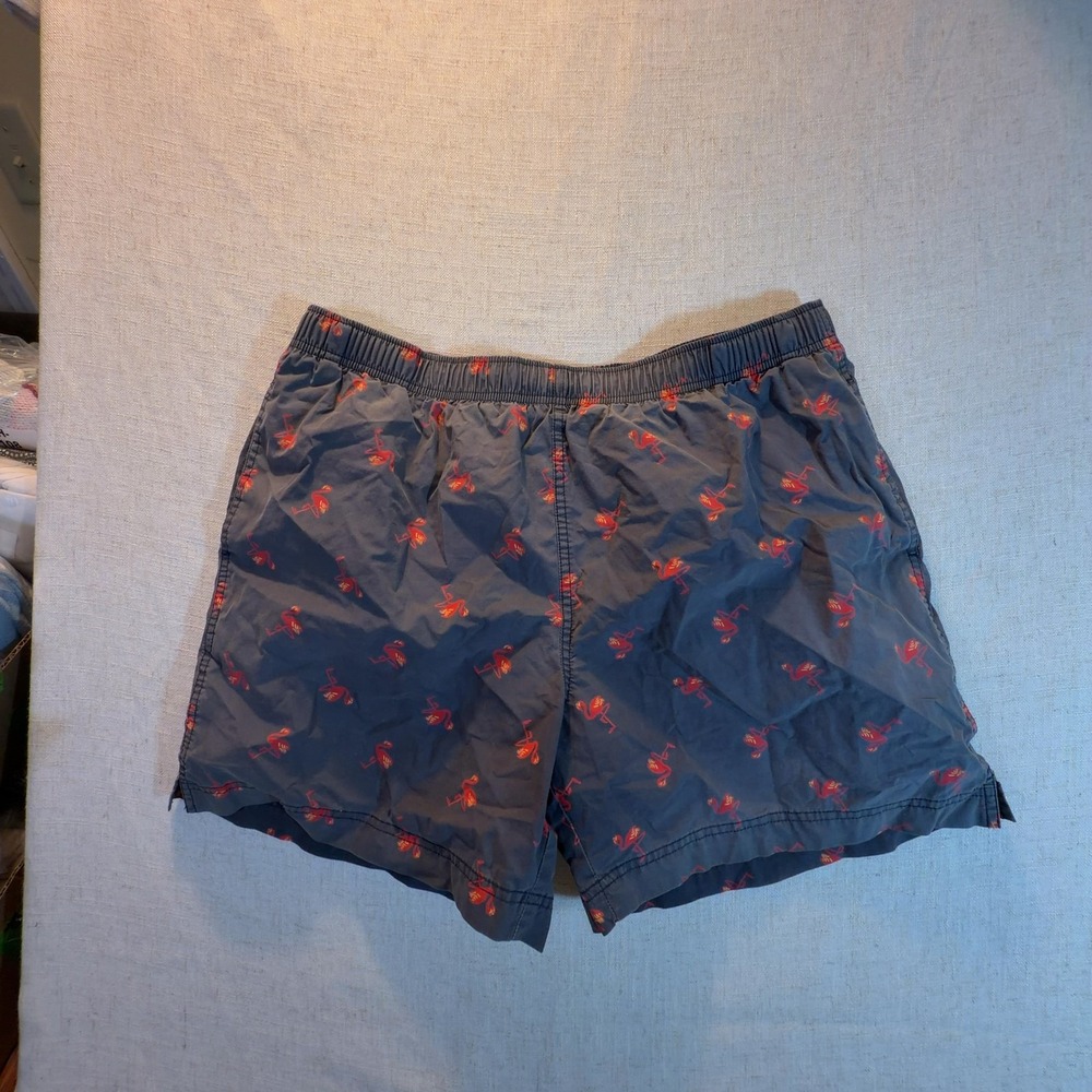 Vintage 90s Polo Sport Ralph Lauren Swim Trunks Navy Flamingo Men's Size Large